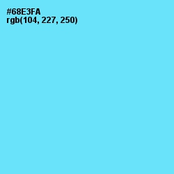 #68E3FA - Turquoise Blue Color Image