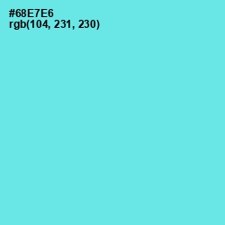 #68E7E6 - Turquoise Blue Color Image