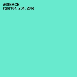 #68EACE - Aquamarine Color Image