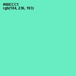 #68ECC1 - Aquamarine Color Image