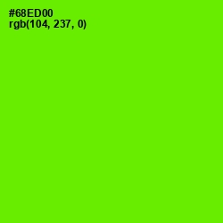 #68ED00 - Bright Green Color Image