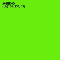 #68ED0D - Bright Green Color Image