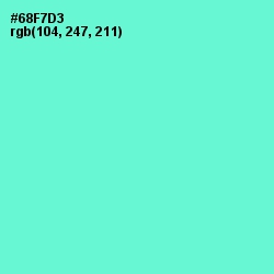#68F7D3 - Aquamarine Color Image