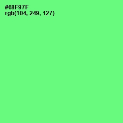 #68F97F - Screamin' Green Color Image