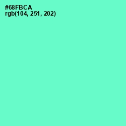 #68FBCA - Aquamarine Color Image