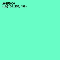 #68FDC6 - Aquamarine Color Image