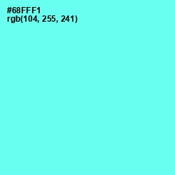 #68FFF1 - Aquamarine Color Image