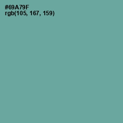 #69A79F - Sea Nymph Color Image