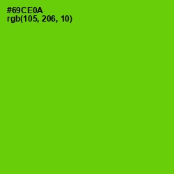 #69CE0A - Bright Green Color Image