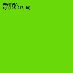 #69D90A - Bright Green Color Image