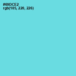 #69DCE2 - Turquoise Blue Color Image