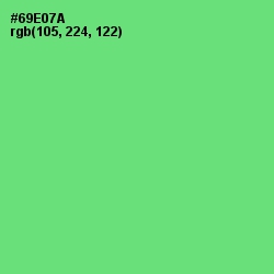 #69E07A - Screamin' Green Color Image