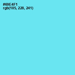 #69E4F1 - Turquoise Blue Color Image