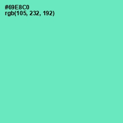 #69E8C0 - Aquamarine Color Image