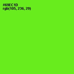 #69EC1D - Bright Green Color Image