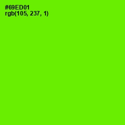 #69ED01 - Bright Green Color Image