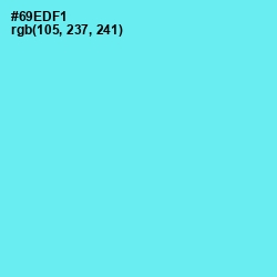 #69EDF1 - Turquoise Blue Color Image