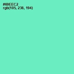 #69EEC2 - Aquamarine Color Image