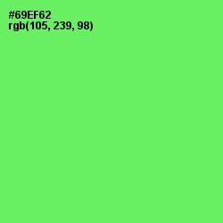 #69EF62 - Screamin' Green Color Image