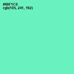 #69F1C0 - Aquamarine Color Image