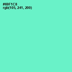 #69F1C8 - Aquamarine Color Image