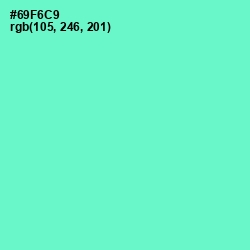 #69F6C9 - Aquamarine Color Image