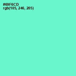 #69F6CD - Aquamarine Color Image