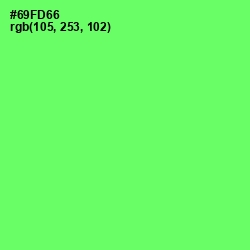 #69FD66 - Screamin' Green Color Image