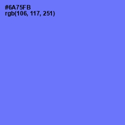 #6A75FB - Moody Blue Color Image