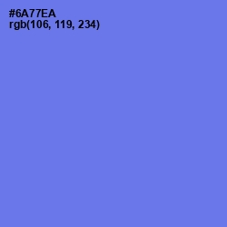 #6A77EA - Moody Blue Color Image