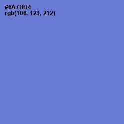 #6A7BD4 - Moody Blue Color Image