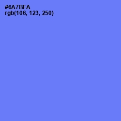 #6A7BFA - Moody Blue Color Image