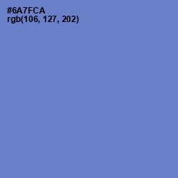 #6A7FCA - Moody Blue Color Image