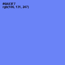 #6A83F7 - Cornflower Blue Color Image