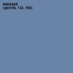 #6A84A8 - Bermuda Gray Color Image