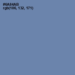 #6A84AB - Bermuda Gray Color Image