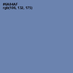 #6A84AF - Bermuda Gray Color Image