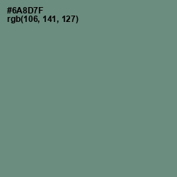 #6A8D7F - Viridian Green Color Image