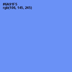 #6A91F5 - Cornflower Blue Color Image