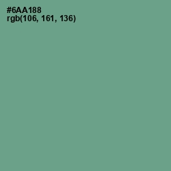 #6AA188 - Bay Leaf Color Image