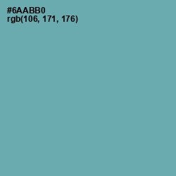 #6AABB0 - Gumbo Color Image