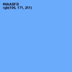 #6AABFB - Cornflower Blue Color Image