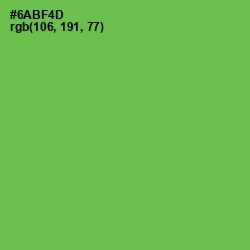 #6ABF4D - Asparagus Color Image