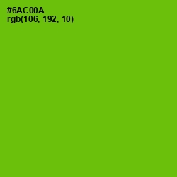 #6AC00A - Bright Green Color Image