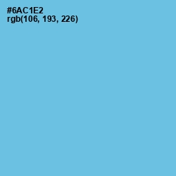 #6AC1E2 - Aquamarine Blue Color Image