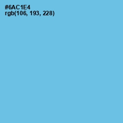 #6AC1E4 - Aquamarine Blue Color Image