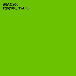 #6AC200 - Bright Green Color Image