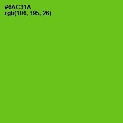 #6AC31A - Bright Green Color Image