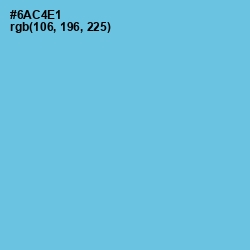 #6AC4E1 - Aquamarine Blue Color Image