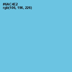 #6AC4E2 - Aquamarine Blue Color Image